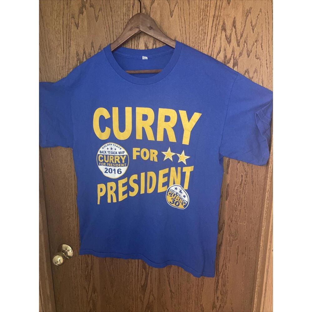 2016 Golden State Warriors Curry For President Back To Back Mvp T-Shirt M